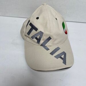 Italia Beige Baseball Cap Italian Flag 100% Cotton Adjustable Everyday‎ Travel